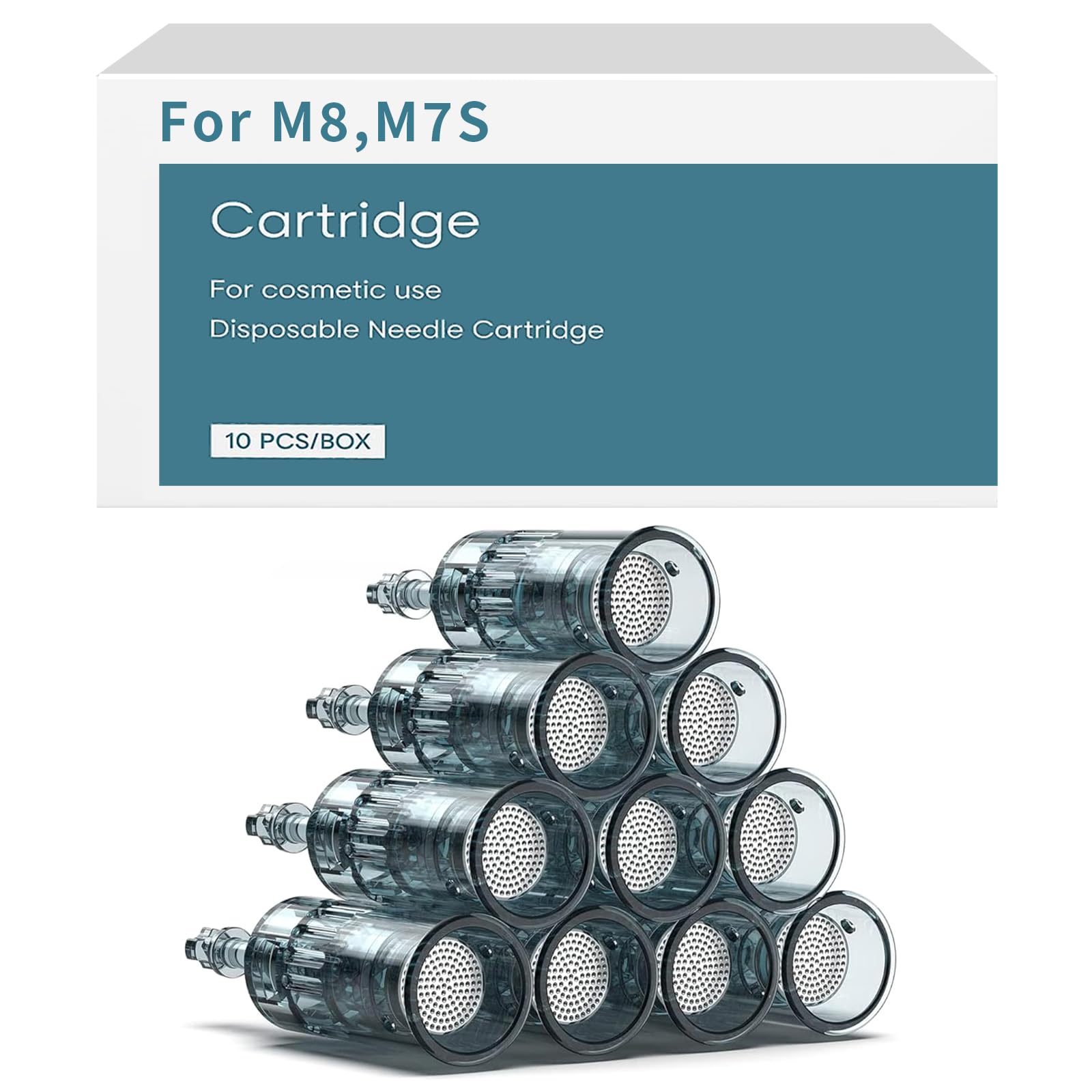 Photo 1 of Microneedling Pen Cartridges for M8,M7S, Easy-to-Use for Home Use, Skin Care Cartridges Tools, Original Needle Replaceable Refills (Nano-R, 10pcs)