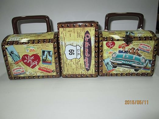 Amazon Com I Love Lucy Mug 14 Oz Suitcase Road Trip Kitchen