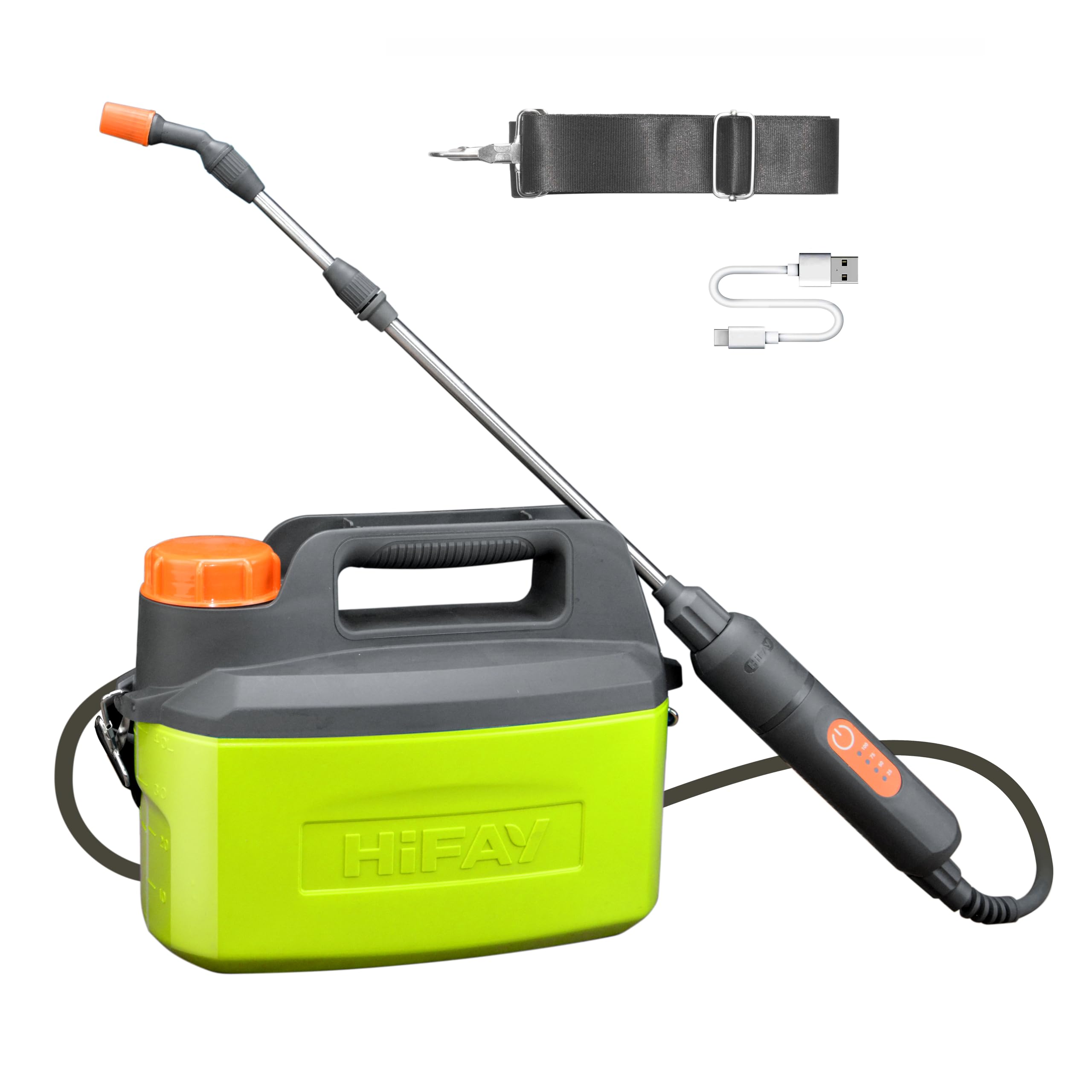 Photo 1 of HIFAY ES4-PRO Electric Sprayer 1 Gallon Built-in 4000mAh,Rechargeable Battery Powered Sprayer with Telescopic Wand,Plant Mister,Kitchen Cleaning,Indoor Watering Can for Plants (Green)