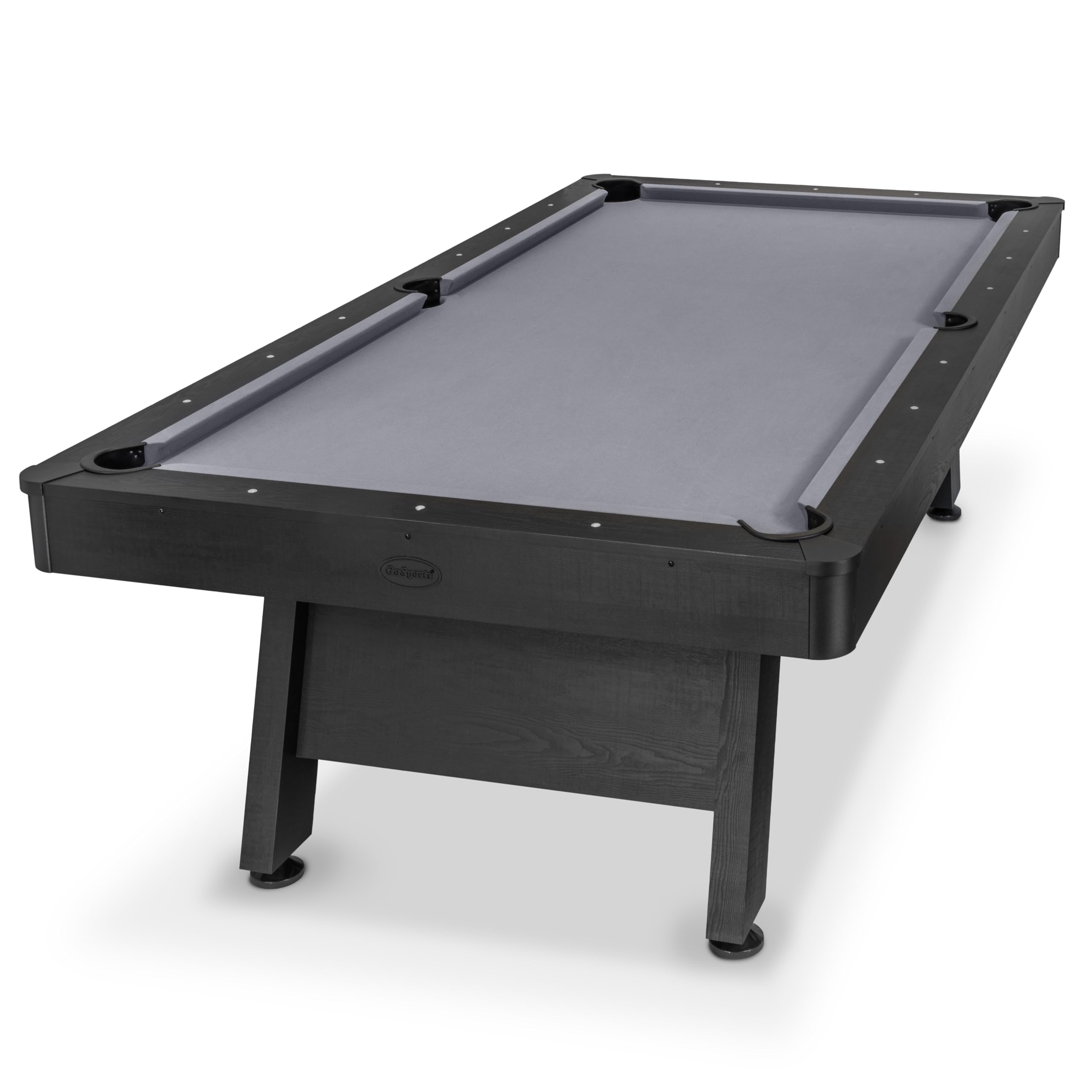Photo 1 of **See Clerk Notes** 
GoSports 8 ft Pool Tables with Wood Finish - Billiards Game Room Table for Adults & Family - Accessories Not Included - Gray