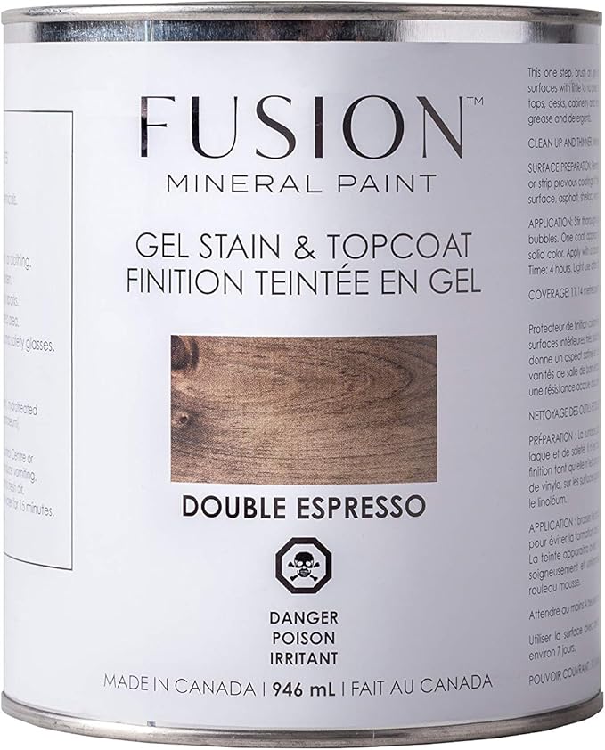 Fusion Mineral Paint Gel Stain & Topcoat 946 ml Double Espresso, Stain Amazon Canada