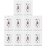 ELECTECK 10 Pack 20 Amp GFCI Outlets, Non-Tamper