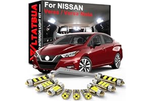 LED Interior Light Kit Package Replacement for NISSAN Versa 2012 2013 2014 2015 2016 2017 2018 2019-2023, Super Bright 6000K 