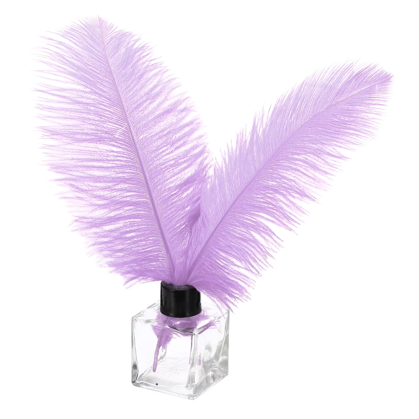 PATIKIL 30 Pcs Natural Ostrich Feathers Bulk 8-10 Inch/ 20-25 cm Large Ostrich Feathers for Crafts Home Decoration Wedding Party Vase Decor (Pink Purple)