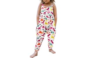 Yousie Toddler Girls Kids Jumpsuit One Piece Floral Dinosaur Playsuit Strap Romper Summer Outfits Clothes