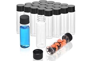 BIGLEE 20PCS 5ML Clear Small Glass Vials with Screw Caps