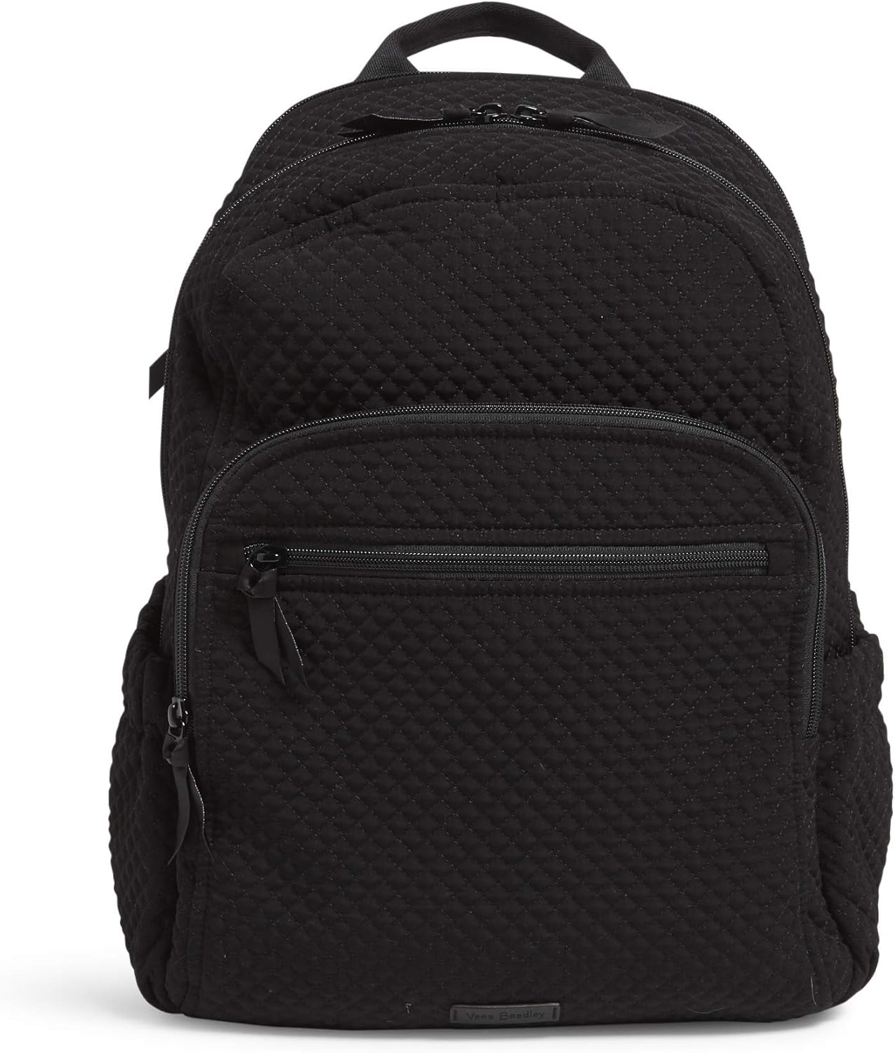 Vera Bradley Women's Microfiber Campus Backpack, Classic Black, One Size: Shoes