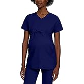Landau Proflex Tailored Fit Stretch 3-Pocket Maternity Scrub Top for Women 4399