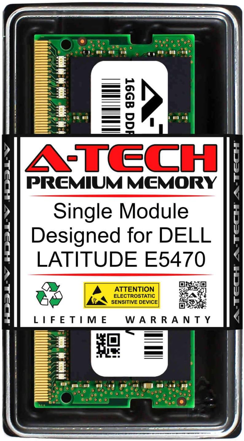 A-Tech 16GB RAM for DELL Latitude E5470 | DDR4 2400MHz SODIMM PC4-19200 260-Pin Non-ECC Memory Upgrade Module