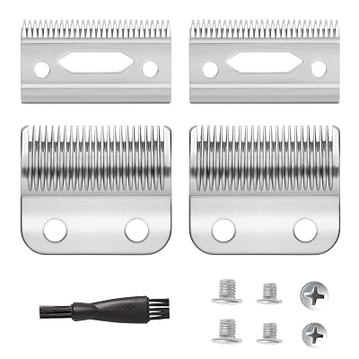 ZZYZSFUS 2 Pack Professional Replacement Clipper Blades,Precision 2 Holes Adjustable Hair Clipper Parts Blade for 5-Star Senior, Magic Clip, Reflections Senior