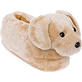 Funziez! Fuzzy Dog Slippers for Women & Men, Funny, House Shoes, Animal, Cute Novelty, Great Mother's Day Gift for Mom, Wife, Daughter