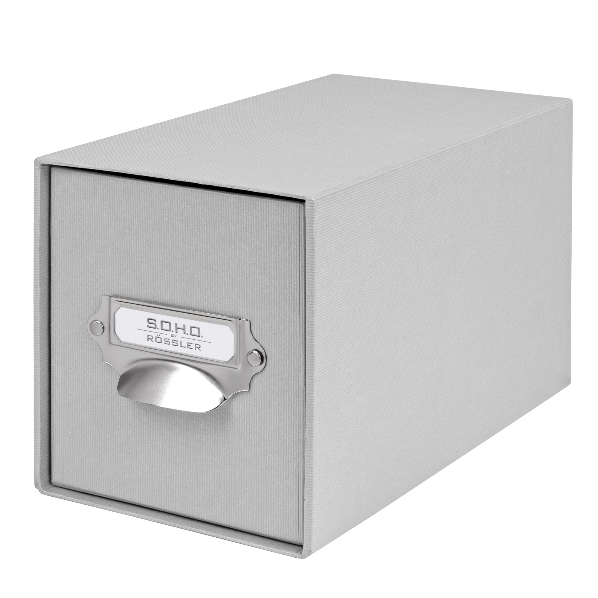 Rössler SOHO CD Storage Box with Metal Index Holder - Neutral