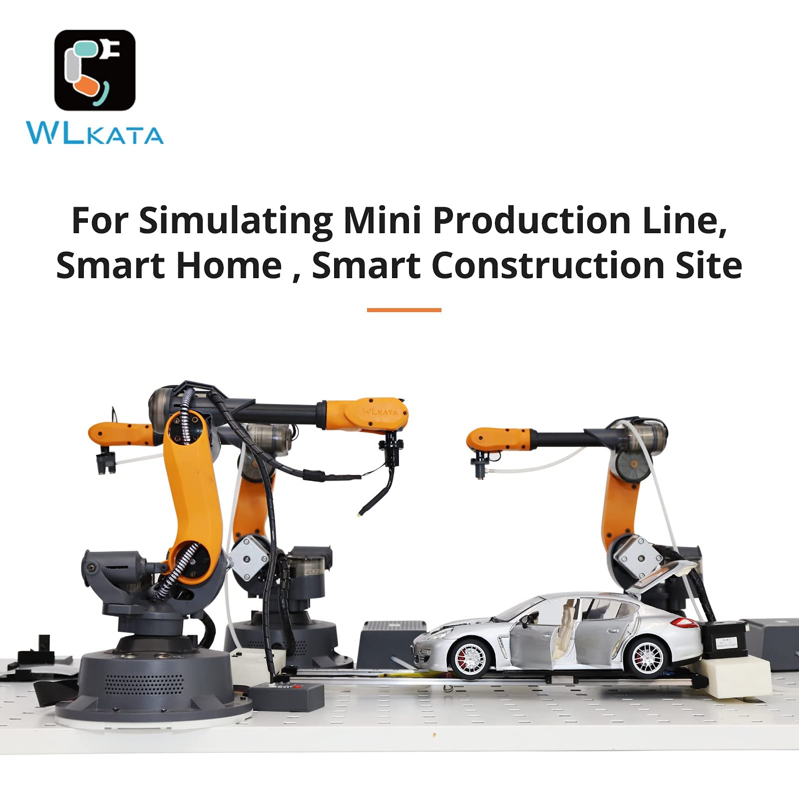 wlkata Mirobot Educational Kit 6 Axis Robot Mini Programmable Gripper arm Lightweight Educational Desktop Robotic arm 6DoF Lightweight Desktop Robotic Arm for K12 or 3D Printer