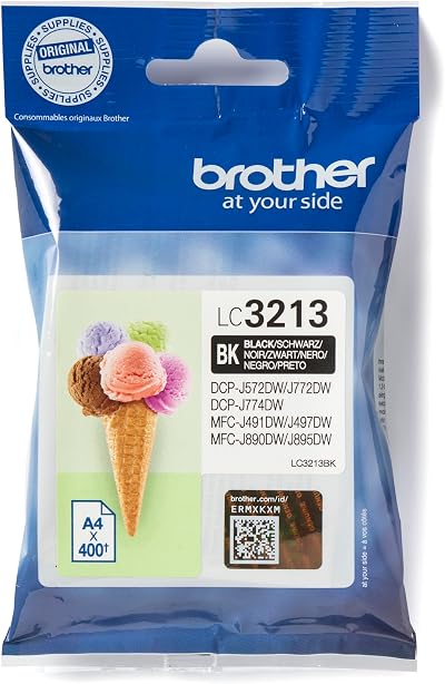 Brother LC3213BK Inkjet Cartridge Black High Yield Genuine Supplies