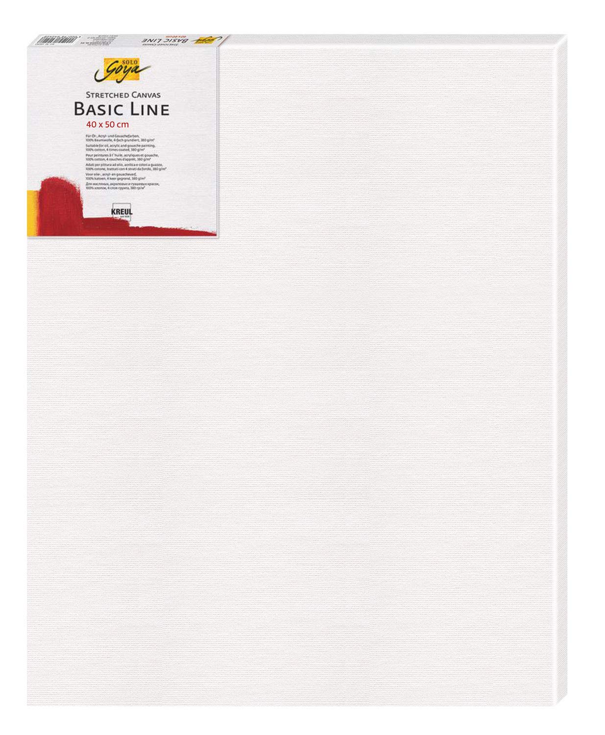 KREUL Solo Goya 64050 Stretched Canvas Basic Line Approx. 40 x 50 cm with Cotton Canvas 4 Layers Primed Ideal for Oil, Acrylic and Gouache Paints Multi-Coloured — image 1