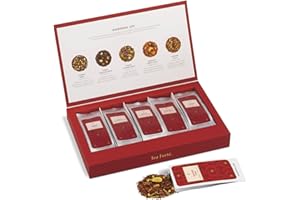 Tea Forte Warming Joy Hoilday Premium Single Steeps Loose Leaf Tea Gift Set Sampler, 15 Count 3 of Each Assorted Blends, Pre-Portioned Single Serve Pouches, Steeps 12 oz