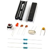 Breadboard Basic Kits for Arduino Project Atmega328P-PU Atmega328p with Uno R3 Bootloader, Dip28 Socket,16MHz Crystal, 1M Resistor, 100nF Capacitor, Reset Tactile Switch