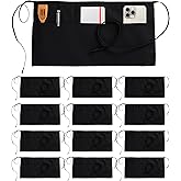 Utopia Wear 12 Pack Server Aprons with 3 Pockets, Waiter and Waitress Waist Aprons for Women with Pockets, Men Short Aprons
