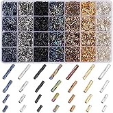 PH PandaHall 6300pcs Glass Bugle Beads - 7 Colors, 5/6/9/12mm Tube & Twisted Seed Beads - Earring, Bracelet, Necklace Jewelry DIY Craft Making, 0.5mm Hole