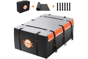 Sailnovo Rooftop Cargo Carrier 20 Cubic, Waterproof Car Roof Bag Soft-Shell Carriers Top Luggage Storage with Slip Mat, 6 Door Hooks & Heavy-Duty PVC for All Vehicle Roof with/Without Rack Cross Bar