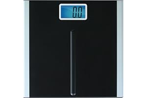 EATSMART Eat Smart Precision Premium Digital Bathroom Scale with 3.5 inch Readout Display and "Step-On" Technology, Bath Scale for Body Weight, 400 lb Capacity, Black