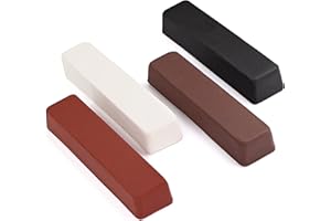 DRIXET 4 Piece Polishing Compound Cutting & Buffing Compound 4 Oz. Kit - Includes: Black Emery, Brown Tripoli, White Diamond, and Red Jewelers Rouge