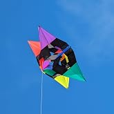 WindNSun Supersize Ultra Monarch Butterfly Ripstop Nylon Butterfly Kite, 55 Inches Wide, Orange, Black, White