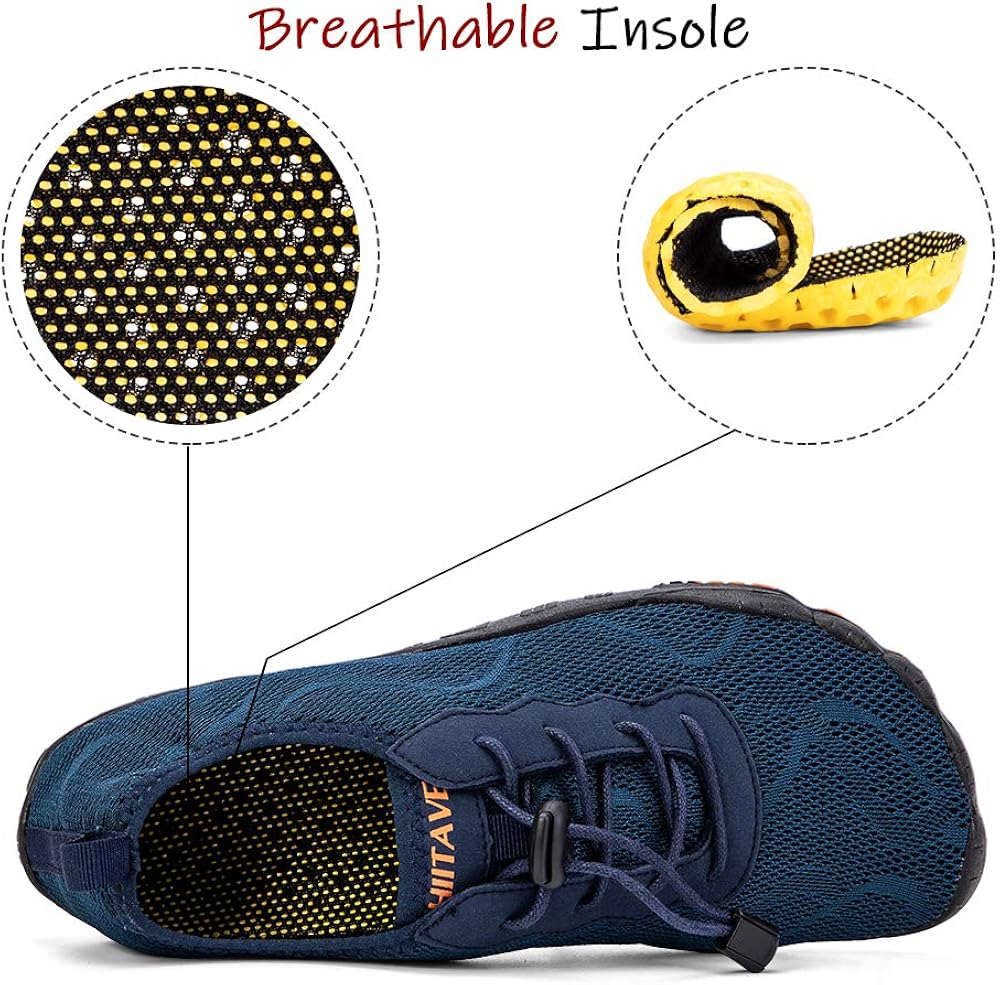  | hiitave Men Barefoot Water Shoes Beach Aqua Socks Quick Dry for Outdoor Sport Hiking Swiming Surfing | Water Shoes