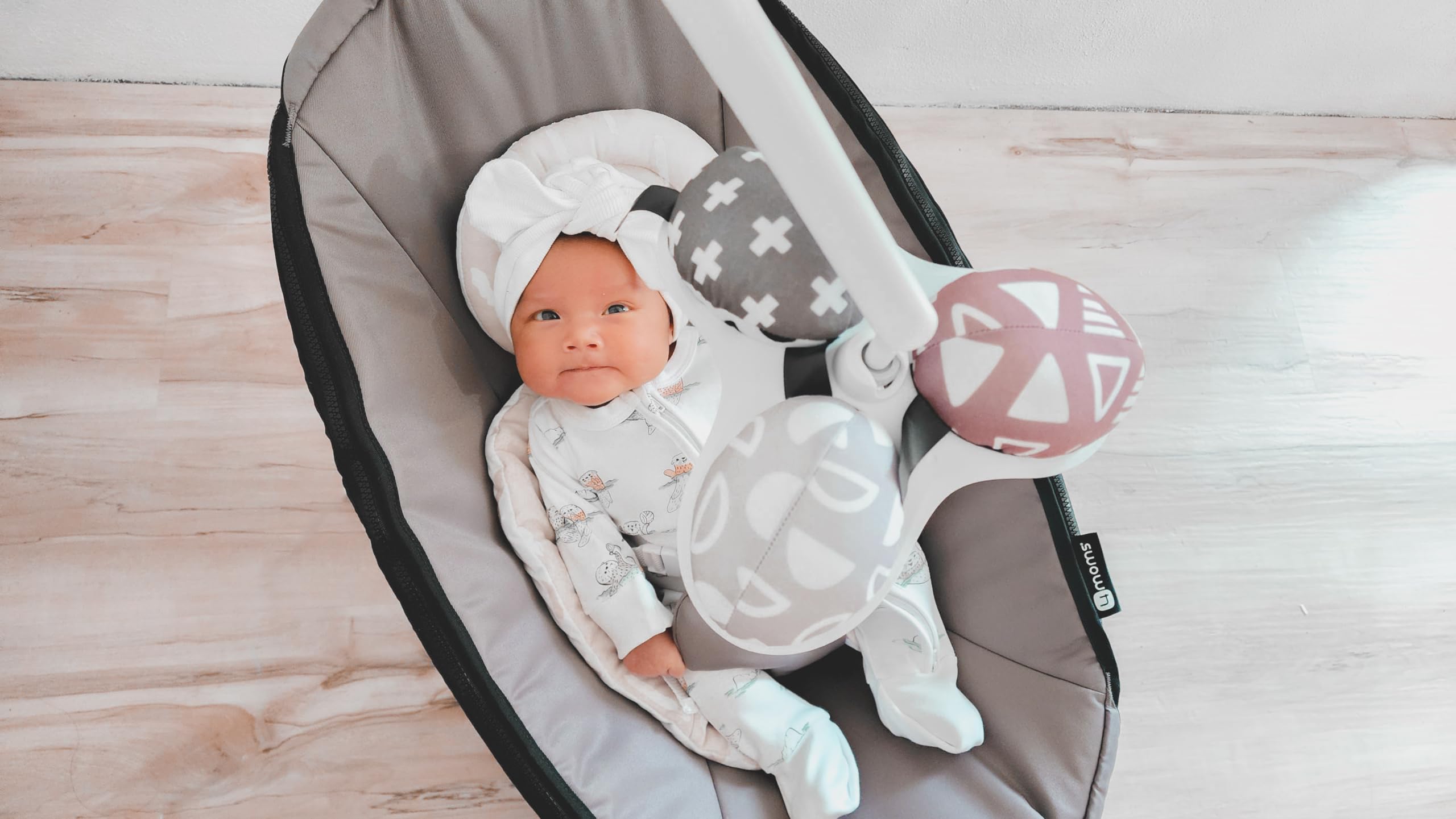 4moms RockaRoo Baby Rocker with Front to Back Gliding Motion, Graphite