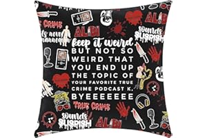 TSOTMO Morbid Crime Inspired Gift True Crime Club Throw Pillow Covers True Crime Fan Gift for Couch Bedroom Living Room Home 