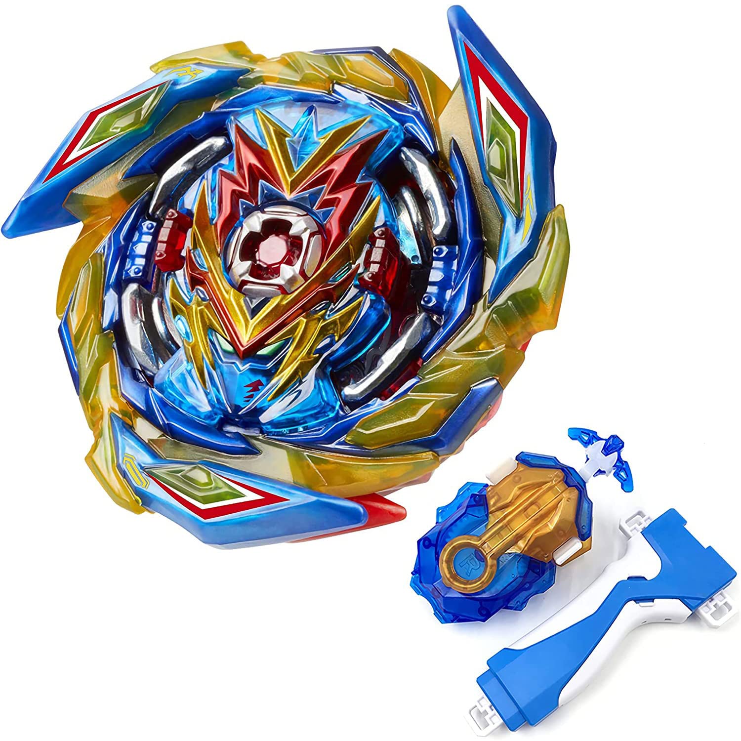 Desamvap Battling Tops Burst, Booster B-163 Brave with Bey Launcher and Grip, Battle Games Tops Set Right Spin DB Layer Gyro Toys Set Gifts for Kids Children Boys — image 1