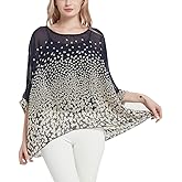 Women's Bohemian Style Summer Beach Lagenlook Top Kimono Loose Waterfall Chiffon Kaftan Poncho Shirt