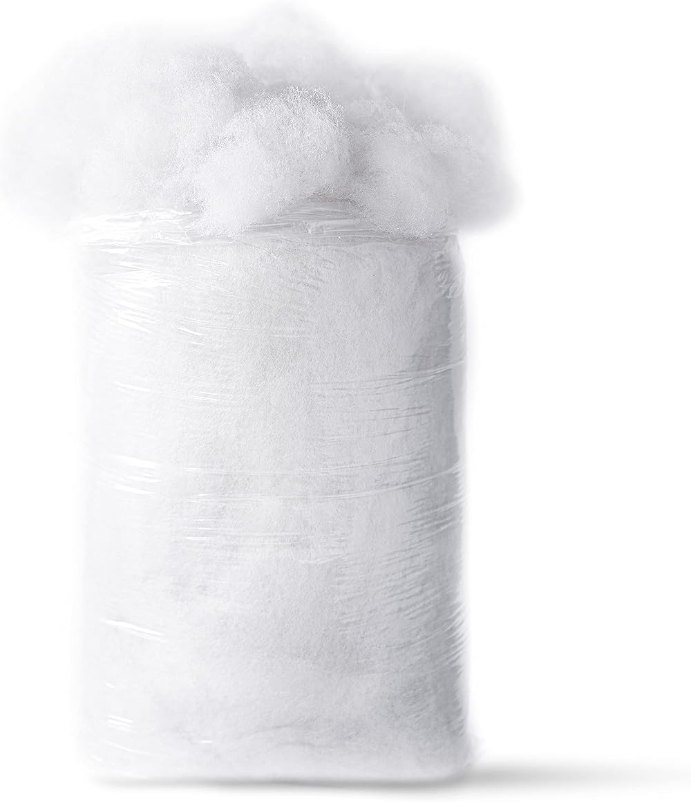 SleepyNights 1 KG Toy Stuffing Wadding Polyester Soft Batting White