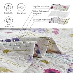 Ycosy Floral Quilt Sets Full/Queen Size Country