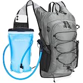 Blue Quartz Hydration Backpack with 2L Water Bladder, 18L Hiking Backpack for Women Men, Lightweight Water Pack with Phone Pocket for Quick Access, Hydration Pack for Cycling, Running, Biking