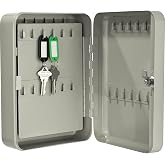 BARSKA 48 Position Key Safe, Beige, 7" x 3" x 10"