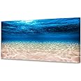 S00775 Print Artwork Blue Ocean Sea Wall Art Canvas Prints Picture Seaview Bottom View Beneath Surface Pictures Painting On Canvas Modern Seascape Home Office Decor XXLarge 30x60 inch