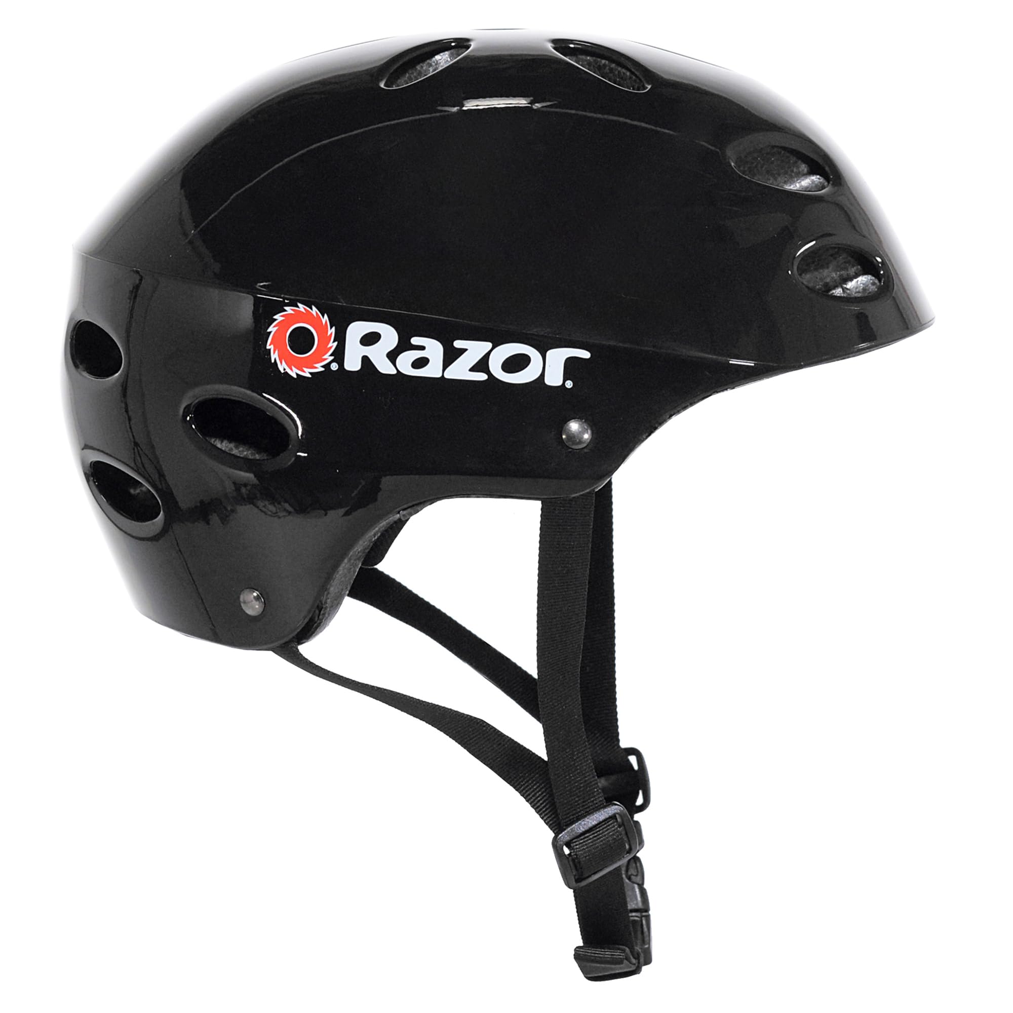 Razor V-17 Youth Multi-Sport Helmet - CPSC Approved Kid’s Helmet with Adjustable Strap - Durable Helmet with Foam Padding for Biking, Skating, and Other Outdoor Sports