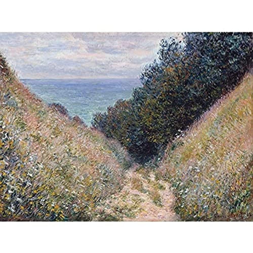 Claude Monet Road At La Cavee Pourville Art Print Canvas Premium Wall Decor Poster Mural