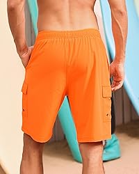 SILKWORLD Mens Swim Trunks Compression Lined Beach