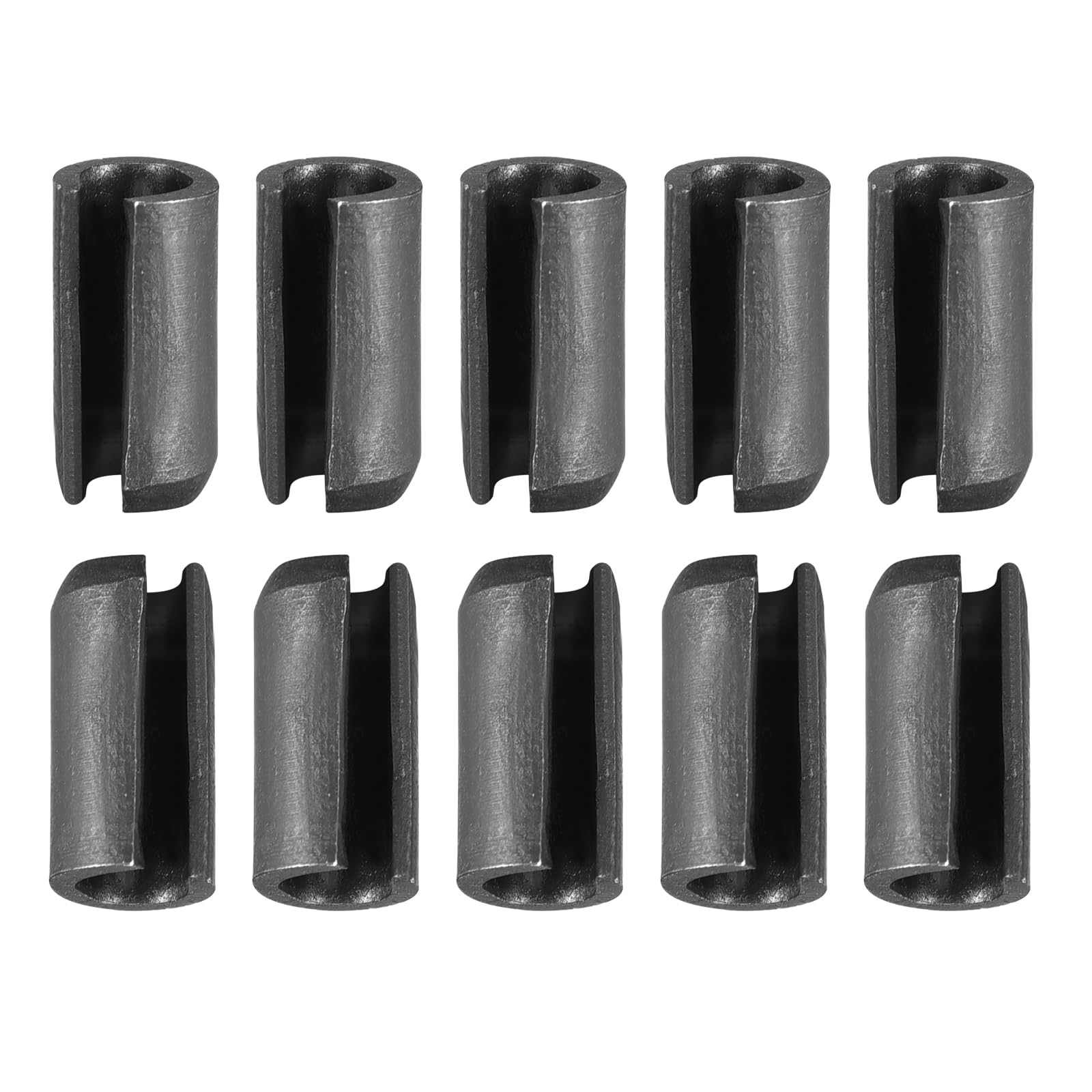 DTGN 5mmx10mm(DxL) Slotted Spring Pin - 100Pack - Good for Home Machine Fastener - 65Mn Spring Dowel Tension Roll Pin - Black