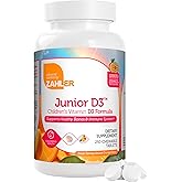 Zahler Junior D3 Vitamins 1000 IU - Chewable Vitamin D3 for Kids to Support Bone, Teeth & Immune Health - Kosher Kids Orange Flavor - 250 Count.
