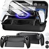 10 in 1 Accessoris Kit Compatible with Playstation Portal, Hard EVA Carry Case for Ps Portal, Soft Silicone Protective Cover, 2 HD Pack Screen Protector, 2 Cleaning Kit with 4 Thumb Grip for PlayStation Portal Remote Player
