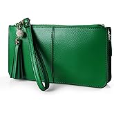 befen Genuine Leather Wristlet Clutch for Women Ultra-Slim Ladies Credit Card Holder Wallet Purses with RFID Protection