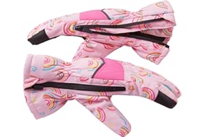 Andy & Evan Kids' Waterproof Snow Gloves Winter Gloves Side Zippers Touchscreen Ski Snowboard Sledding w/Warm Fleece Palms