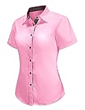 Womens Button Down Shirts Short Sleeve Work Shirts