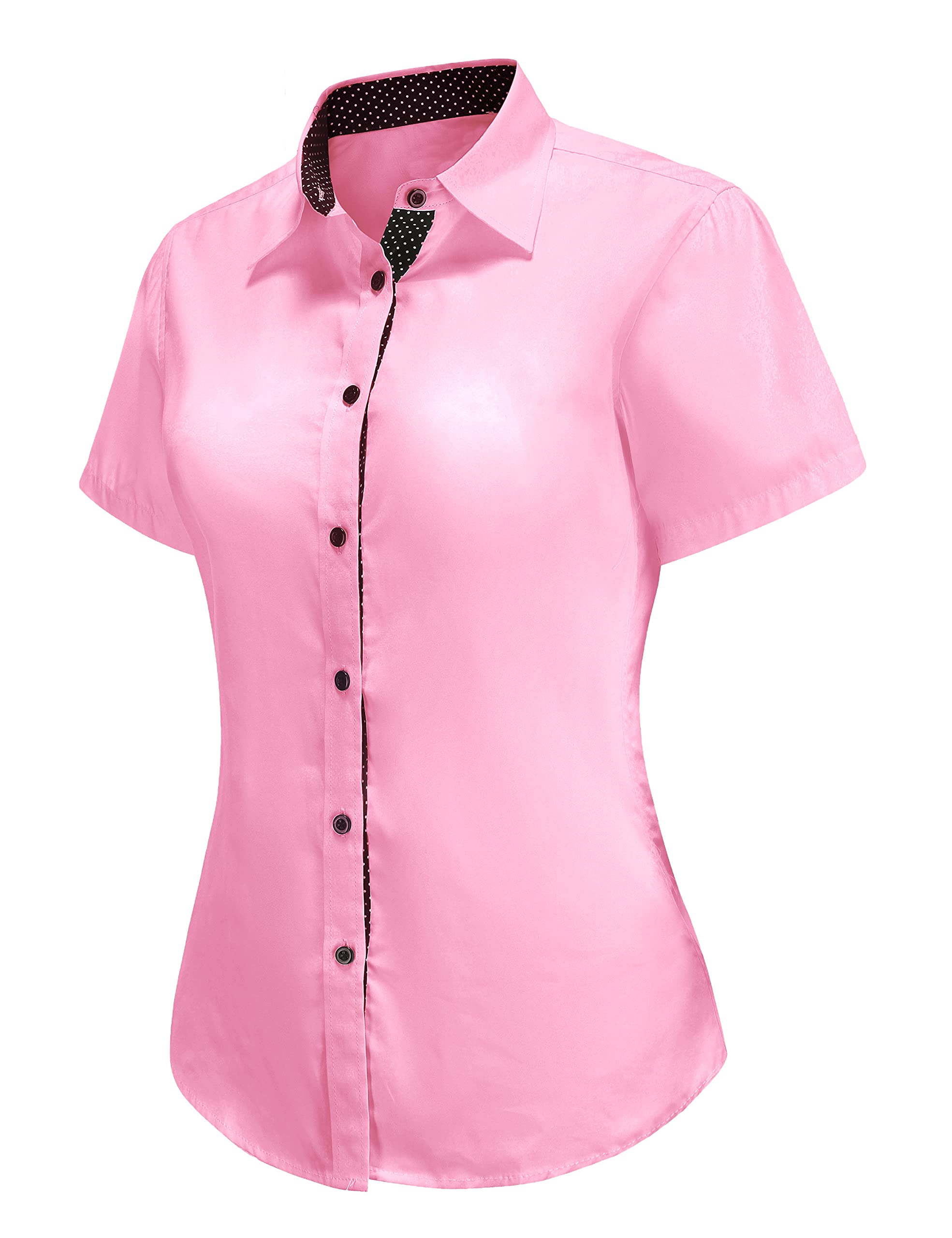 Womens Button Down Shirts Short Sleeve Work Shirts