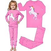 Bluenido 2 Piece Tag Free Pjs for Girls - 100% Cotton Pajamas Set - Kids Winter Pajama - Snug Fit Girl Sleepwear (12M-8Y)