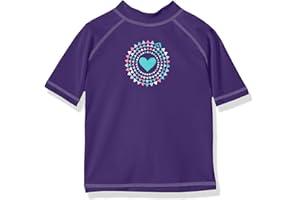 Kanu Surf Jade Rash Guard for Girls' UPF 50+ Sun Protection Short Sleeve Girls' Swim Shirt