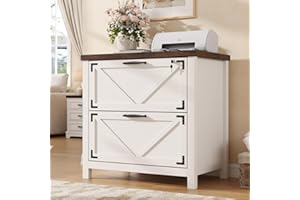 knoworld 2 Drawer File Cabinet with Lock, Wood Filing Cabinets for Home Office, Office Storage Cabinet for Hanging Files Letter/Legal/F4/A4 Size, White